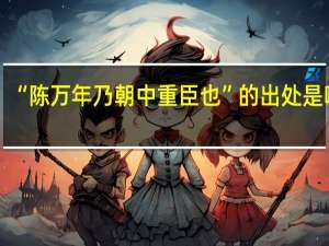 “陈万年乃朝中重臣也”的出处是哪里