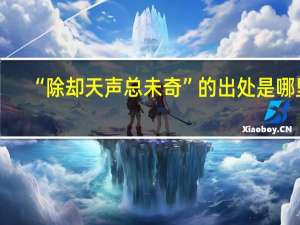 “除却天声总未奇”的出处是哪里