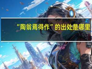 “陶翁焉得作”的出处是哪里