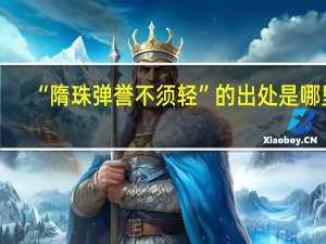 “隋珠弹誉不须轻”的出处是哪里