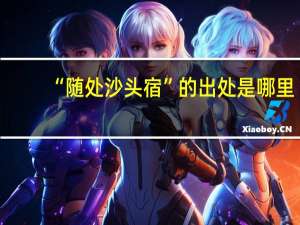 “随处沙头宿”的出处是哪里