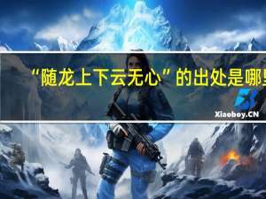 “随龙上下云无心”的出处是哪里