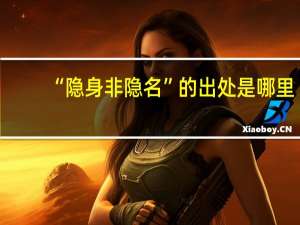 “隐身非隐名”的出处是哪里