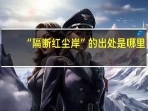 “隔断红尘岸”的出处是哪里