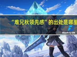 “难兄秋领先感”的出处是哪里
