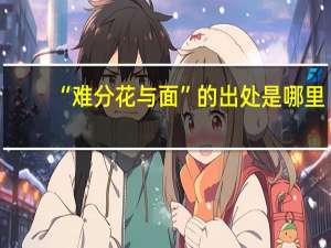 “难分花与面”的出处是哪里