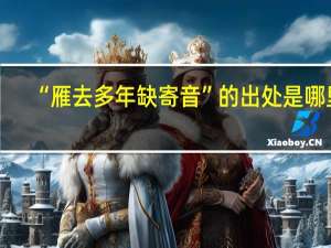 “雁去多年缺寄音”的出处是哪里