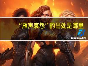 “雁声哀怨”的出处是哪里