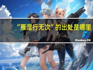 “雁湿行无次”的出处是哪里