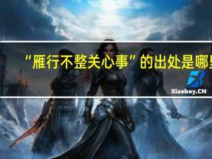 “雁行不整关心事”的出处是哪里