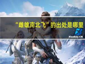 “雌雄南北飞”的出处是哪里