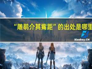 “雕鹖介其觜距”的出处是哪里