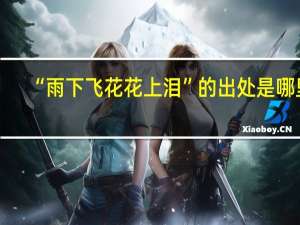“雨下飞花花上泪”的出处是哪里