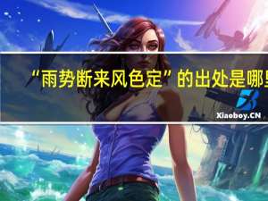 “雨势断来风色定”的出处是哪里