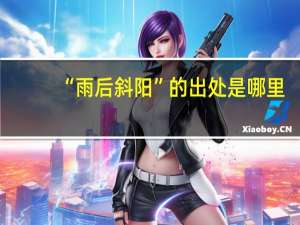 “雨后斜阳”的出处是哪里