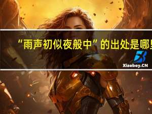 “雨声初似夜般中”的出处是哪里