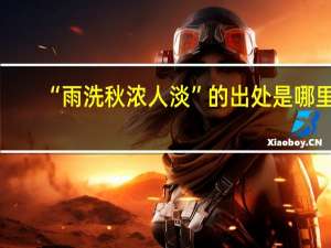 “雨洗秋浓人淡”的出处是哪里