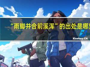 “雨脚并合前溪浑”的出处是哪里