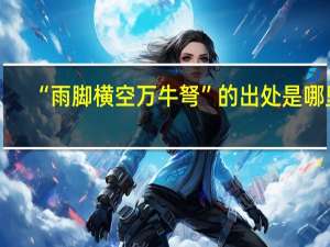 “雨脚横空万牛弩”的出处是哪里