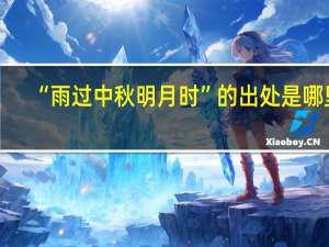 “雨过中秋明月时”的出处是哪里