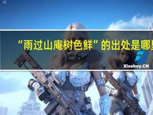 “雨过山庵树色鲜”的出处是哪里