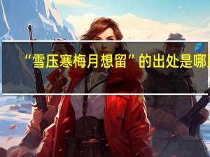 “雪压寒梅月想留”的出处是哪里
