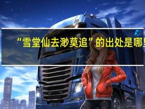 “雪堂仙去渺莫追”的出处是哪里