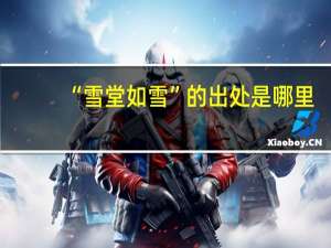 “雪堂如雪”的出处是哪里