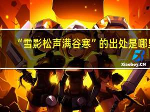 “雪影松声满谷寒”的出处是哪里
