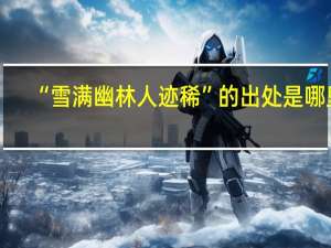 “雪满幽林人迹稀”的出处是哪里