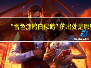 “雪色沙鸥白似鹅”的出处是哪里