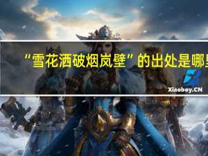 “雪花洒破烟岚壁”的出处是哪里
