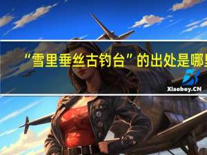 “雪里垂丝古钓台”的出处是哪里