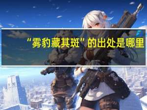 “雾豹藏其斑”的出处是哪里