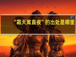 “霜天寓直夜”的出处是哪里