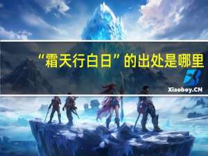 “霜天行白日”的出处是哪里
