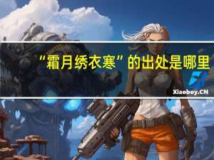 “霜月绣衣寒”的出处是哪里