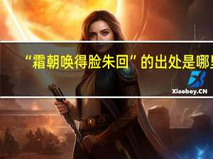 “霜朝唤得脸朱回”的出处是哪里