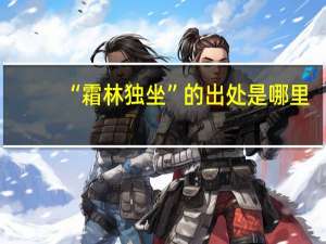 “霜林独坐”的出处是哪里