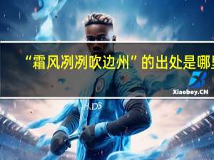 “霜风冽冽吹边州”的出处是哪里