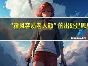 “霜风容易老人颜”的出处是哪里