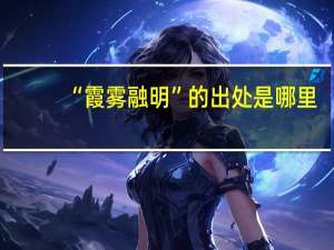 “霞雾融明”的出处是哪里