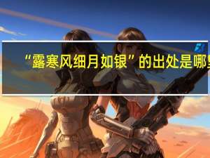 “露寒风细月如银”的出处是哪里