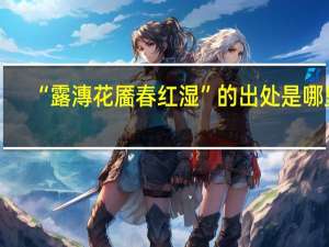 “露漙花靥春红湿”的出处是哪里