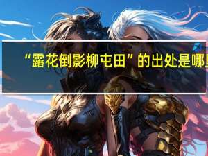 “露花倒影柳屯田”的出处是哪里