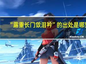 “露重长门敛泪衿”的出处是哪里