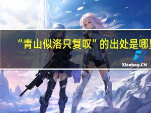 “青山似洛只复叹”的出处是哪里