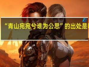 “青山宛宛兮谁为公思”的出处是哪里