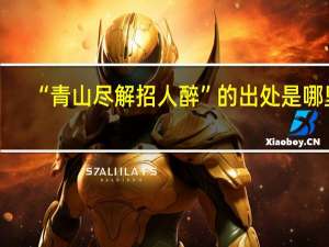 “青山尽解招人醉”的出处是哪里