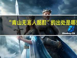“青山无言人酩酊”的出处是哪里